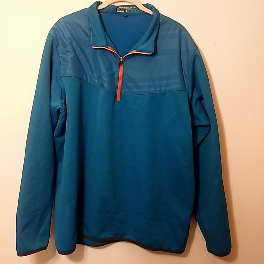 Nike Golf Blue Thema-Fit Quarter Zip Pullover XL